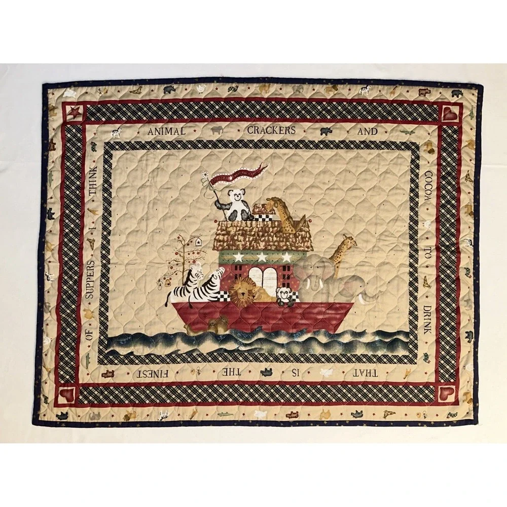 Noah's Ark Baby Quilt Daisy Kingdom Country Cottagecore Kids Wall Decor